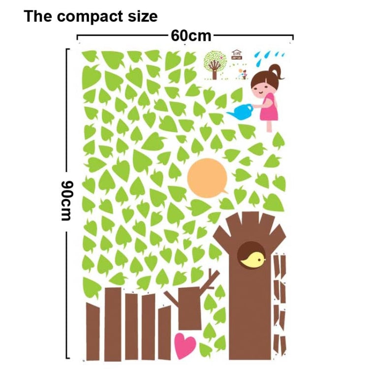 DIY Fashion Self Adhesive PVC Removable Wall Stickers / House Interior Decoration Pictures -- Girl & Trees, Size: 90cm x 60cm