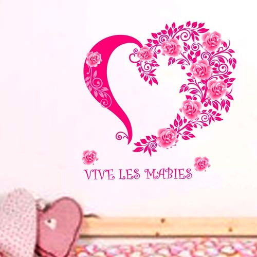 DIY Fashion Self Adhesive PVC Removable Wall Stickers / House Interior Decoration Pictures -- Romantic Rose, Size: 90cm x 60cm