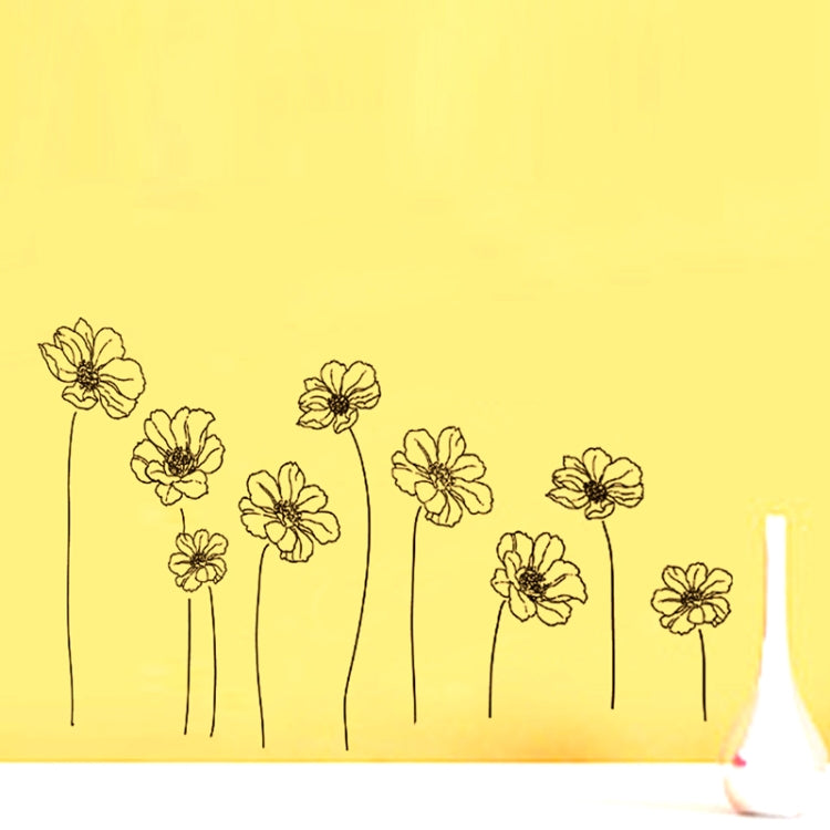 DIY Fashion Self Adhesive PVC Removable Wall Stickers / House Interior Decoration Pictures -- Ink Lotus, Size: 90cm x 60cm