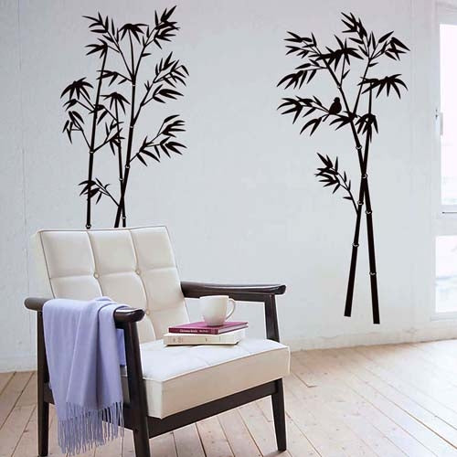 DIY Fashion Self Adhesive PVC Removable Wall Stickers / House Interior Decoration Pictures -- Bamboo, Size: 90cm x 60cm