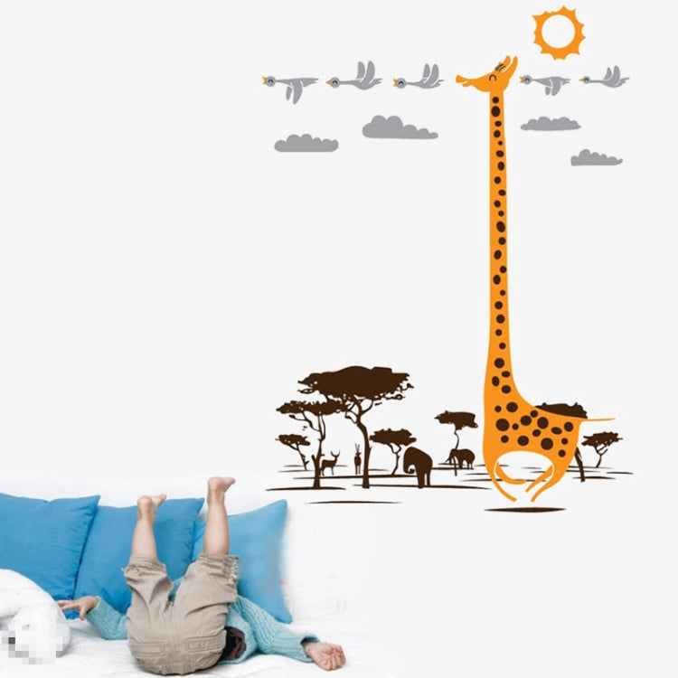 DIY Fashion Self Adhesive PVC Removable Wall Stickers / House Interior Decoration Pictures -- Giraffe, Size: 90cm x 60cm