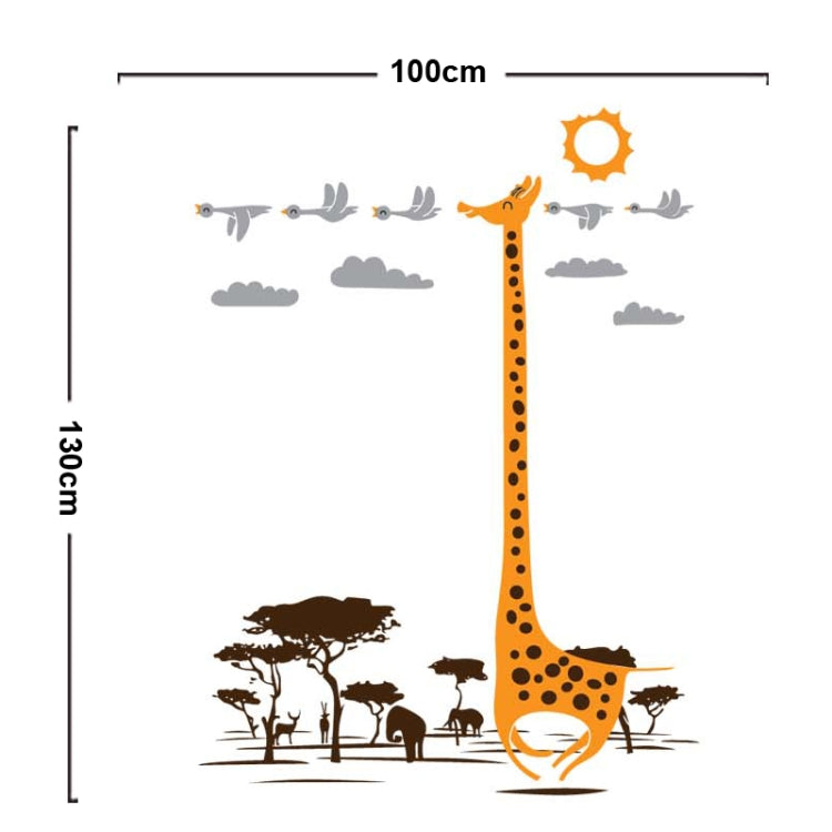 DIY Fashion Self Adhesive PVC Removable Wall Stickers / House Interior Decoration Pictures -- Giraffe, Size: 90cm x 60cm