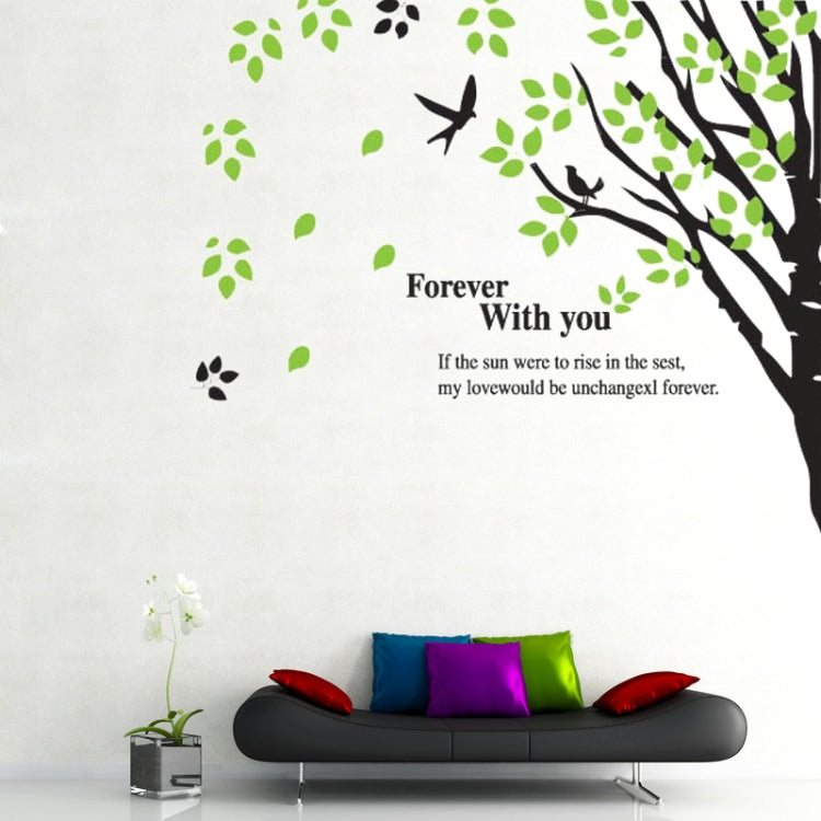 DIY Fashion Self Adhesive PVC Removable Wall Stickers / House Interior Decoration Pictures -- Bird & Tree, Size: 90cm x 60cm