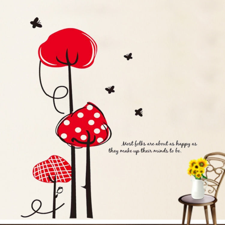 DIY Fashion Self Adhesive PVC Removable Wall Stickers / House Interior Decoration Pictures -- Mushroom, Size: 90cm x 60cm