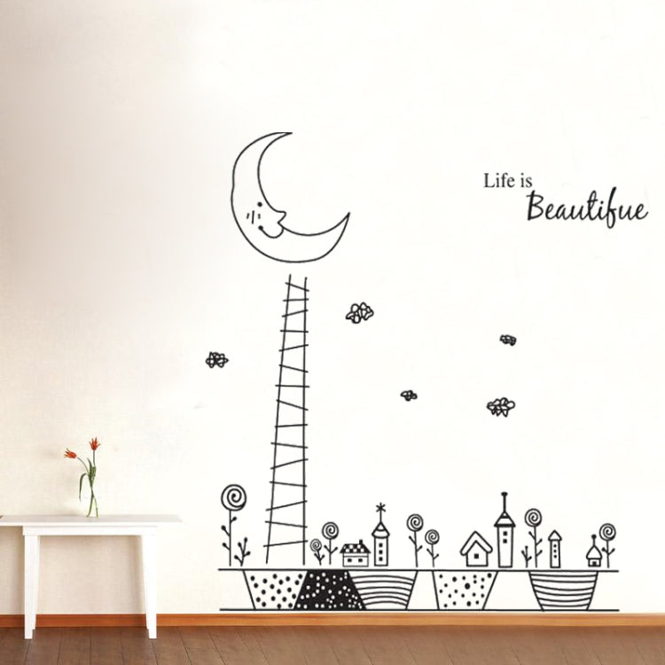 DIY Fashion Self Adhesive PVC Removable Wall Stickers / House Interior Decoration Pictures -- Beautiful Life, Size: 90cm x 60cm