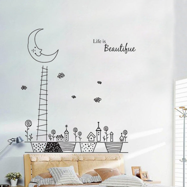 DIY Fashion Self Adhesive PVC Removable Wall Stickers / House Interior Decoration Pictures -- Beautiful Life, Size: 90cm x 60cm