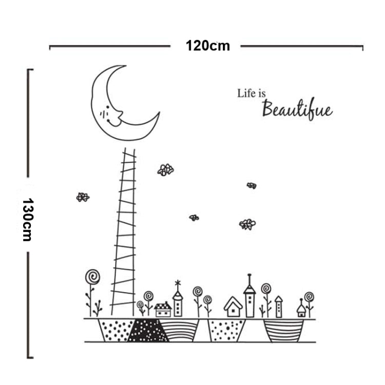 DIY Fashion Self Adhesive PVC Removable Wall Stickers / House Interior Decoration Pictures -- Beautiful Life, Size: 90cm x 60cm