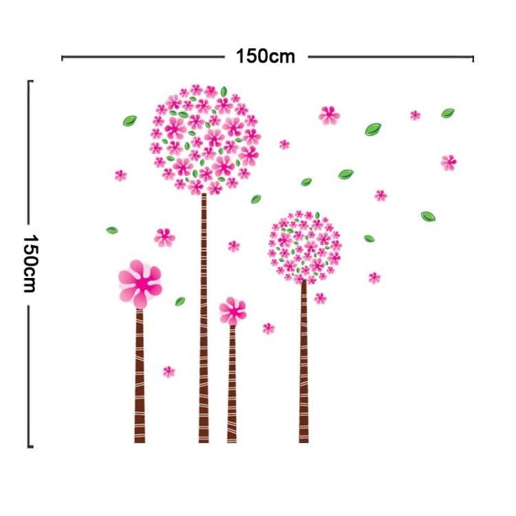 DIY Fashion Self Adhesive PVC Removable Wall Stickers / House Interior Decoration Pictures -- Flower & Tree, Size: 90cm x 60cm