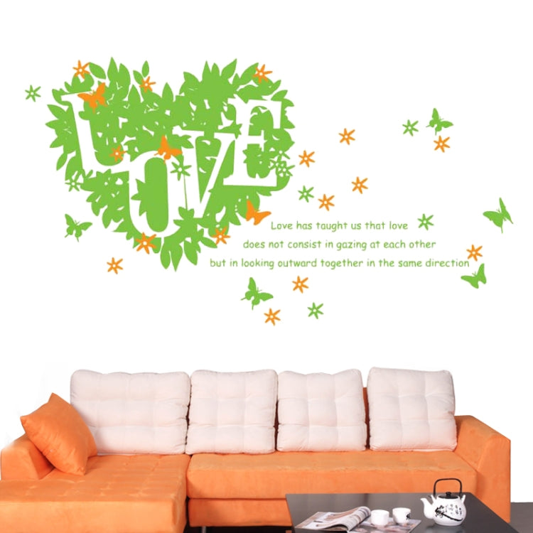 DIY Fashion Self Adhesive PVC Removable Wall Stickers / House Interior Decoration Pictures --Love, Size: 90cm x 60cm