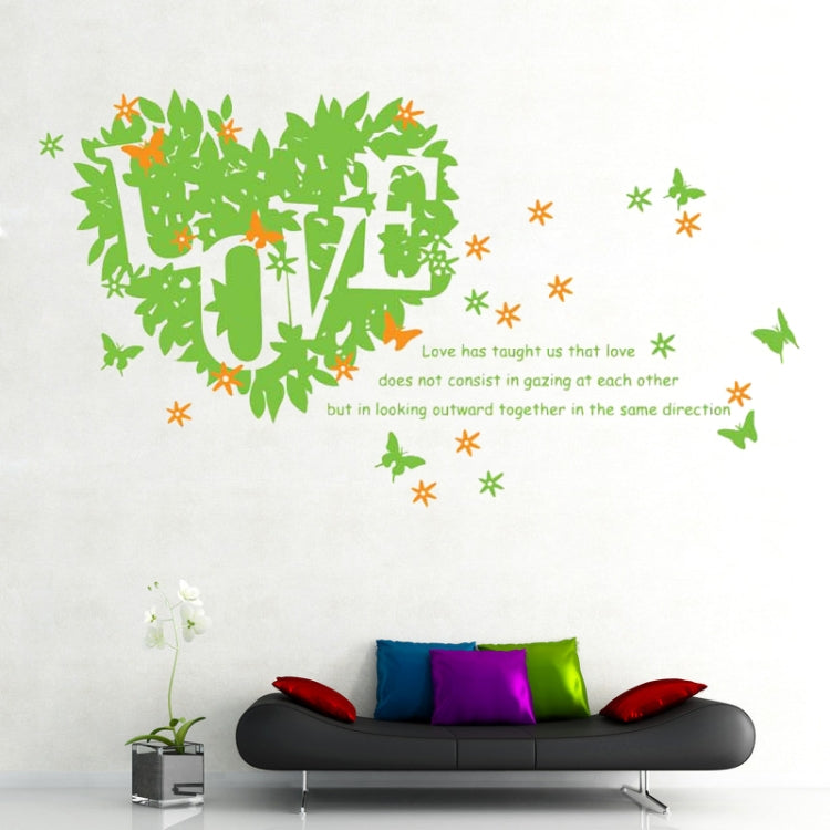 DIY Fashion Self Adhesive PVC Removable Wall Stickers / House Interior Decoration Pictures --Love, Size: 90cm x 60cm