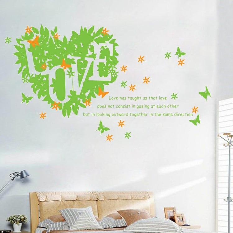 DIY Fashion Self Adhesive PVC Removable Wall Stickers / House Interior Decoration Pictures --Love, Size: 90cm x 60cm