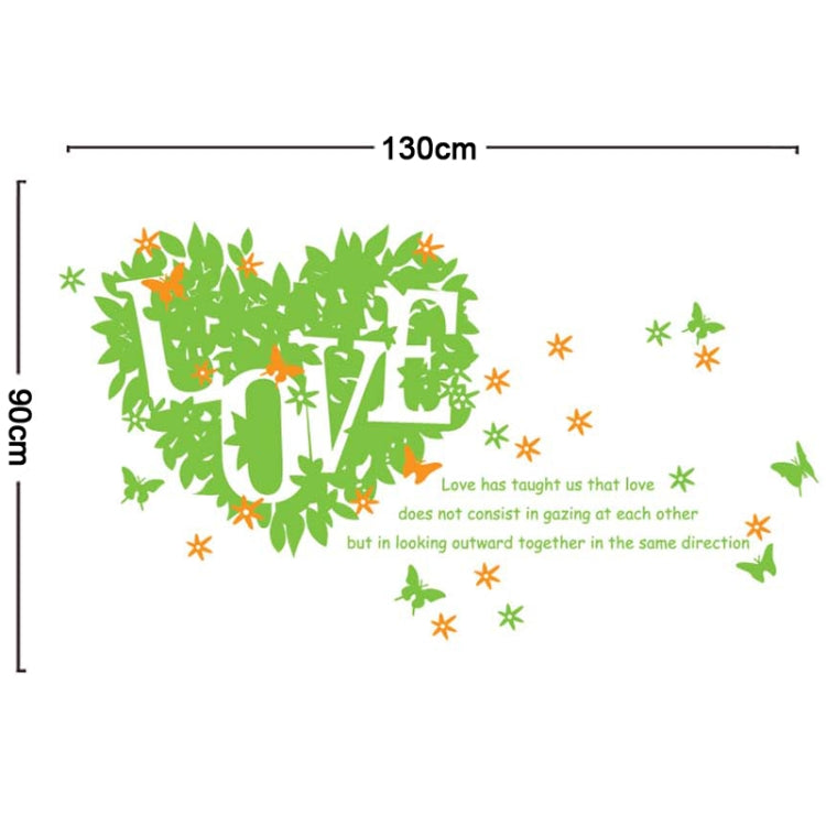 DIY Fashion Self Adhesive PVC Removable Wall Stickers / House Interior Decoration Pictures --Love, Size: 90cm x 60cm