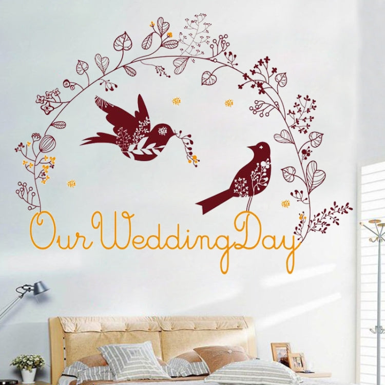 DIY Fashion Self Adhesive PVC Removable Wall Stickers / House Interior Decoration Pictures -- Our Wedding Day, Size: 90cm x 60cm