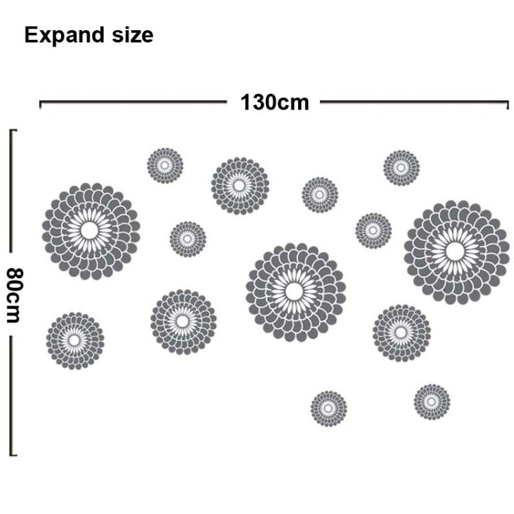 DIY Fashion Self Adhesive PVC Removable Wall Stickers / House Interior Decoration Pictures -- Abstract Flower Petals, Size: 90cm x 60cm