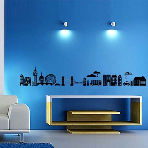 DIY Fashion Self Adhesive PVC Removable Wall Stickers / House Interior Decoration Pictures --Streetscape of London, Size: 90cm x 60cm