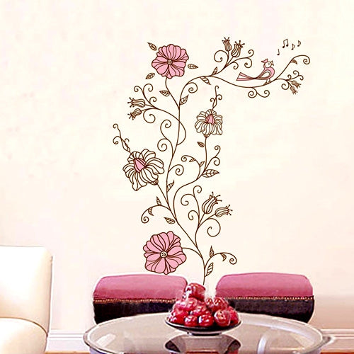 DIY Fashion Self Adhesive PVC Removable Wall Stickers / House Interior Decoration Pictures --Trees & Birds, Size: 90cm x 60cm