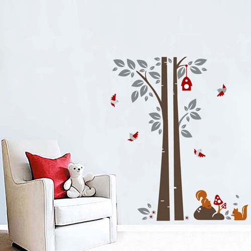 DIY Fashion Self Adhesive PVC Removable Wall Stickers / House Interior Decoration Pictures -- Deep Autumn, Size: 90cm x 60cm