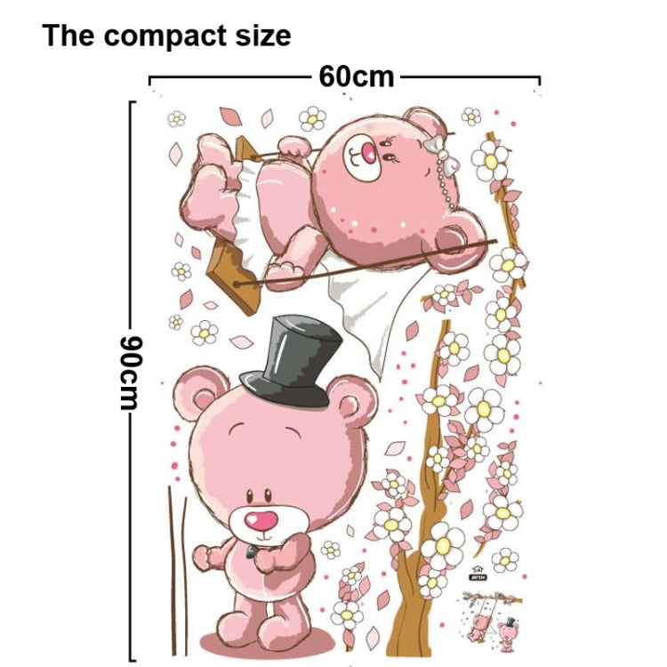 DIY Fashion Self Adhesive PVC Removable Wall Stickers / House Interior Decoration Pictures -- Baby Bear, Size: 90cm x 60cm