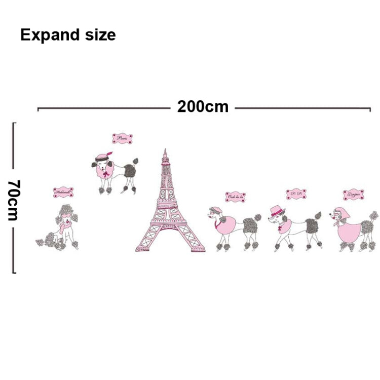 DIY Fashion Self Adhesive PVC Removable Wall Stickers / House Interior Decoration Pictures -- Tower & Puppy, Size: 90cm x 60cm