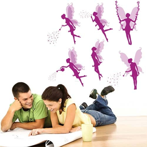DIY Fashion Self Adhesive PVC Removable Wall Stickers / House Interior Decoration Pictures -- Angel Girl, Size: 90cm x 60cm