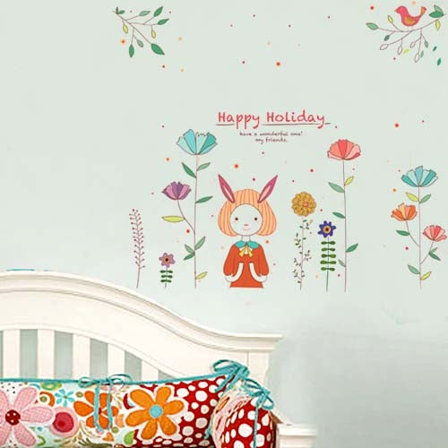 DIY Fashion Self Adhesive PVC Removable Wall Stickers / House Interior Decoration Pictures --Happy Holiday, Size: 90cm x 60cm