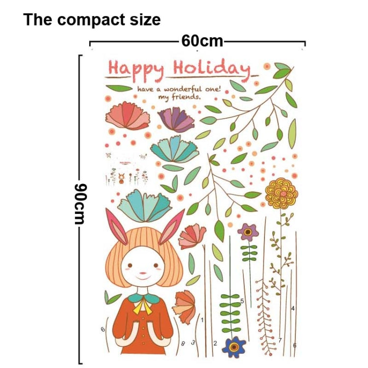 DIY Fashion Self Adhesive PVC Removable Wall Stickers / House Interior Decoration Pictures --Happy Holiday, Size: 90cm x 60cm