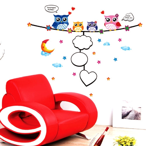 DIY Fashion Self Adhesive PVC Removable Wall Stickers / House Interior Decoration Pictures --Cartoon Owl, Size: 50cm x 70cm