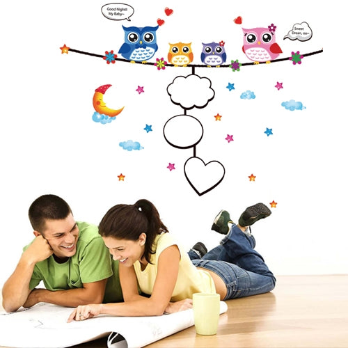 DIY Fashion Self Adhesive PVC Removable Wall Stickers / House Interior Decoration Pictures --Cartoon Owl, Size: 50cm x 70cm