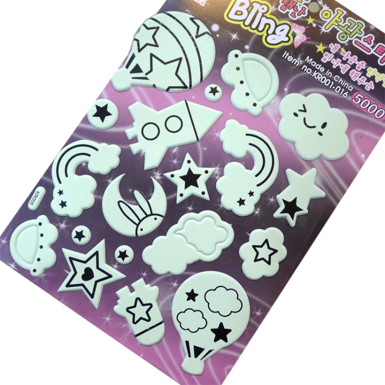 DIY Wall Stickers Decals Glow in Dark Stickers Fluorescent Luminous for Room - Cartoon Star Scene