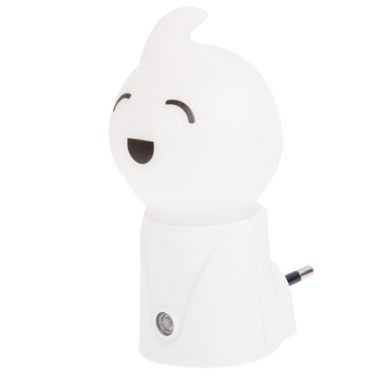 Doll Shape Light-operated LED Night Light, EU Plug(White)