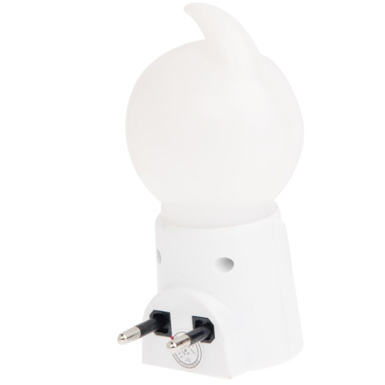 Doll Shape Light-operated LED Night Light, EU Plug(White)