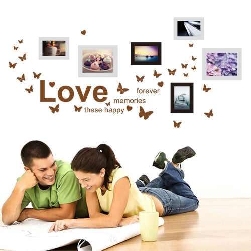 DIY Fashion Self Adhesive PVC Removable Combination Wall Stickers / House Interior Decoration Pictures -- Butterfly Photo Wall, Size: 60cm x 90cm