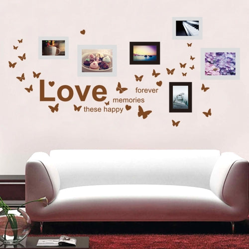 DIY Fashion Self Adhesive PVC Removable Combination Wall Stickers / House Interior Decoration Pictures -- Butterfly Photo Wall, Size: 60cm x 90cm