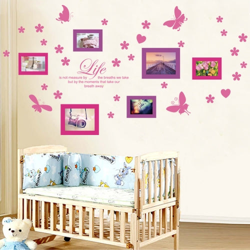 DIY Fashion Self Adhesive PVC Removable Combination Wall Stickers / House Interior Decoration Pictures -- Pink Petal Photo Wall, Size: 60cm x 90cm