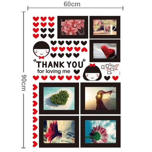 DIY Fashion Self Adhesive PVC Removable Combination Wall Stickers / House Interior Decoration Pictures -- Warmth Photo Wall, Size: 60cm x 90cm