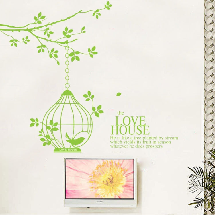 DIY Fashion Self Adhesive PVC Removable Wall Stickers / House Interior Decoration Pictures -- Love House, Size: 90cm x 60cm