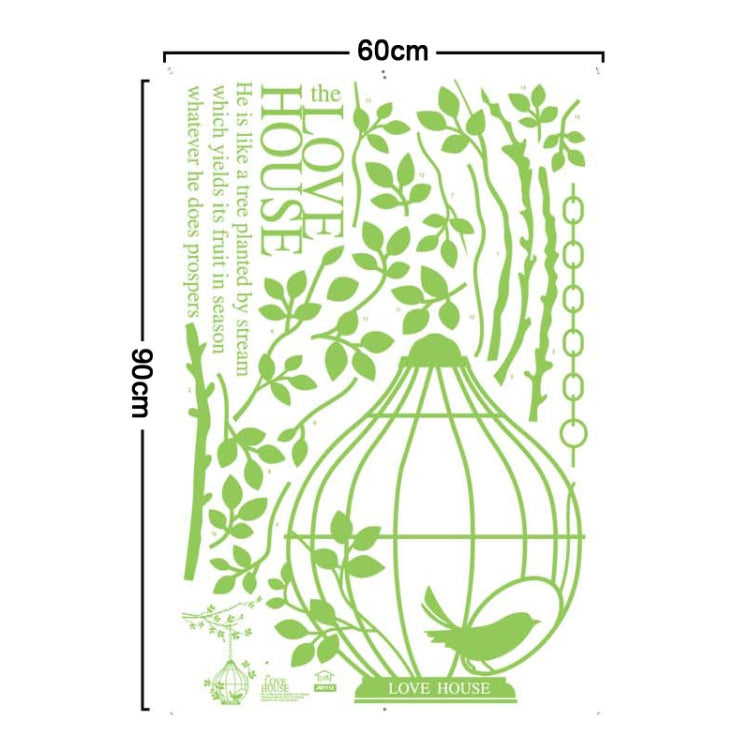 DIY Fashion Self Adhesive PVC Removable Wall Stickers / House Interior Decoration Pictures -- Love House, Size: 90cm x 60cm