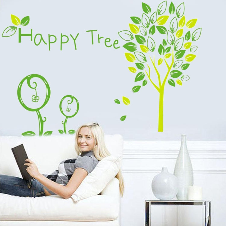 DIY Fashion Self Adhesive PVC Removable Wall Stickers / House Interior Decoration Pictures -- Happy Tree, Size: 90cm x 60cm