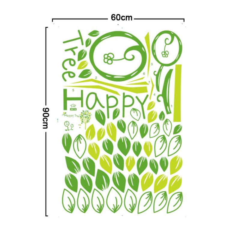DIY Fashion Self Adhesive PVC Removable Wall Stickers / House Interior Decoration Pictures -- Happy Tree, Size: 90cm x 60cm