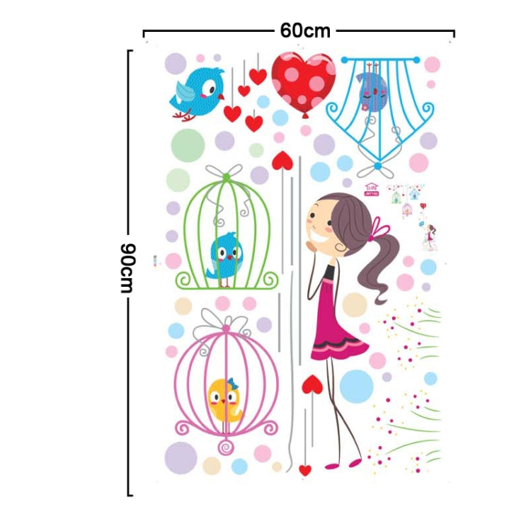 DIY Fashion Self Adhesive PVC Removable Wall Stickers / House Interior Decoration Pictures -- Birdcage, Size: 90cm x 60cm