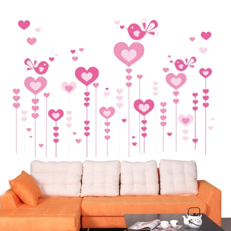 DIY Fashion Self Adhesive PVC Removable Wall Stickers / House Interior Decoration Pictures -- Hearts, Size: 90cm x 60cm