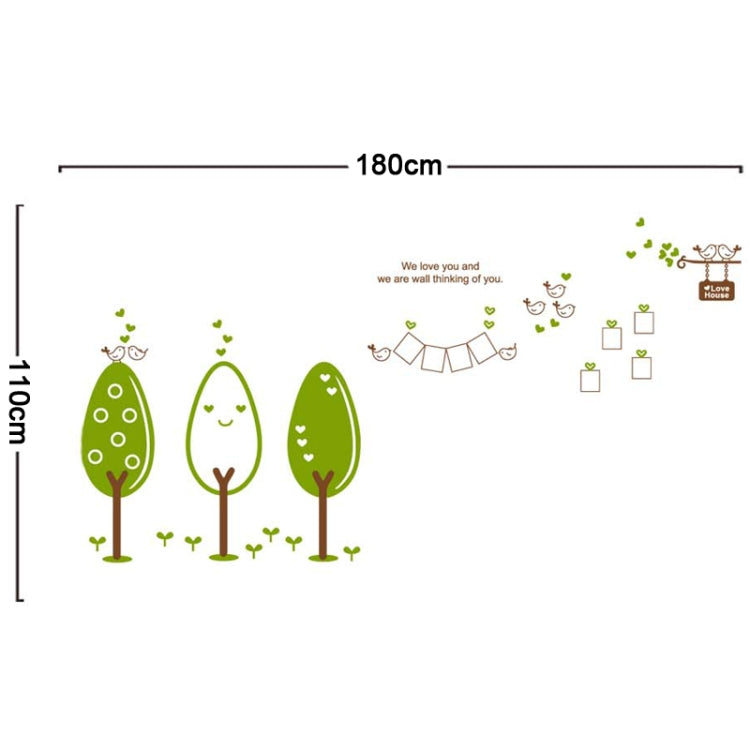 DIY Fashion Self Adhesive PVC Removable Wall Stickers / House Interior Decoration Pictures -- Tree & Bird, Size: 90cm x 60cm