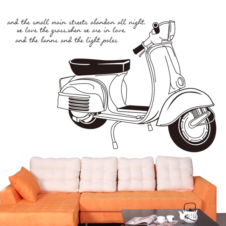 DIY Fashion Self Adhesive PVC Removable Wall Stickers / House Interior Decoration Pictures -- Motorcycle, Size: 90cm x 60cm