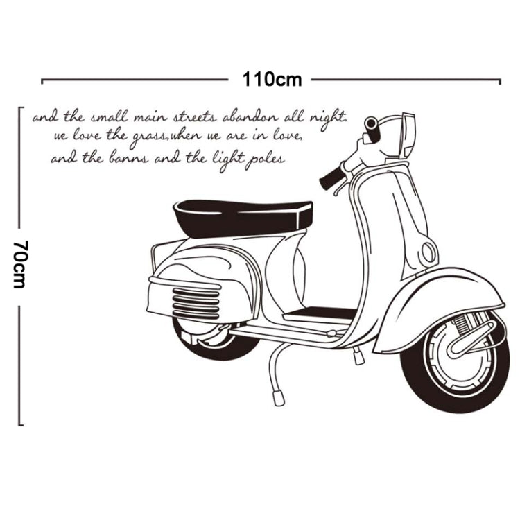 DIY Fashion Self Adhesive PVC Removable Wall Stickers / House Interior Decoration Pictures -- Motorcycle, Size: 90cm x 60cm
