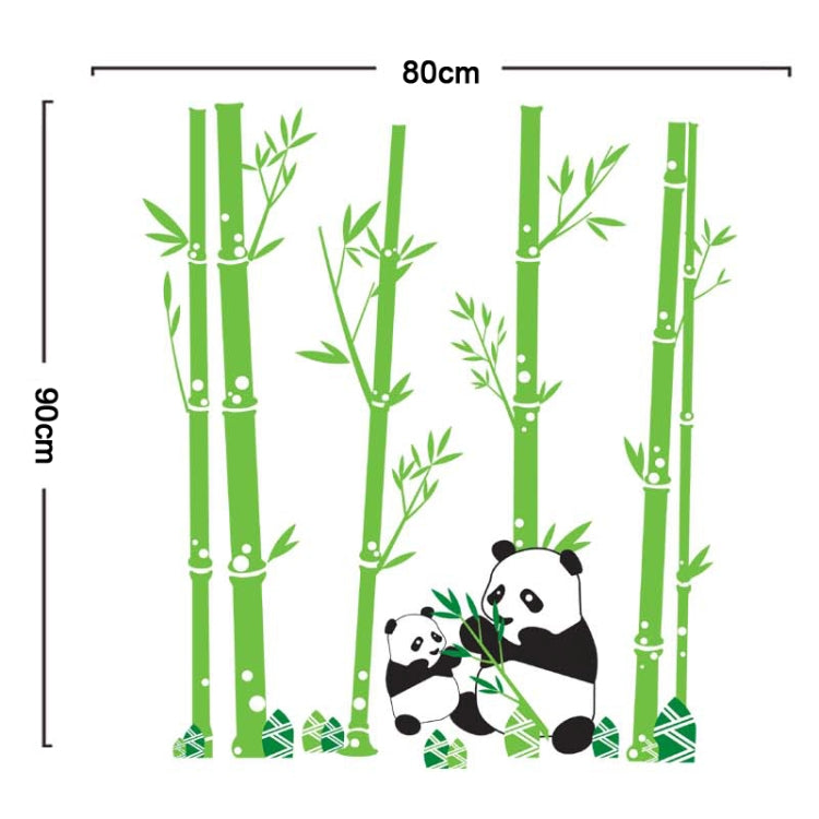 DIY Fashion Self Adhesive PVC Removable Wall Stickers / House Interior Decoration Pictures -- Panda & Bamboo, Size: 90cm x 60cm
