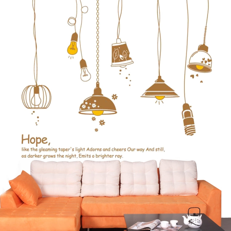 DIY Fashion Self Adhesive PVC Removable Wall Stickers / House Interior Decoration Pictures -- Crazy Lamps, Size: 90cm x 60cm