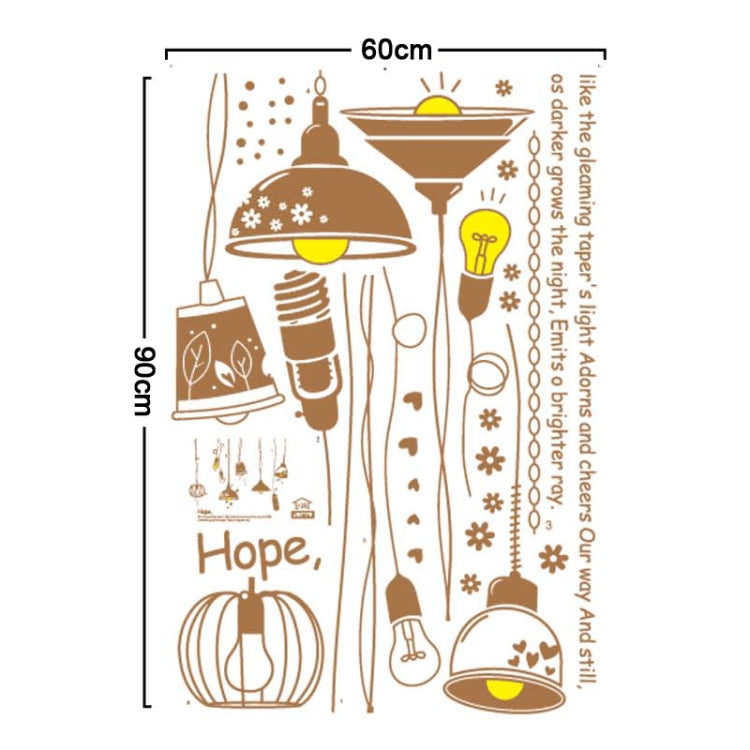 DIY Fashion Self Adhesive PVC Removable Wall Stickers / House Interior Decoration Pictures -- Crazy Lamps, Size: 90cm x 60cm