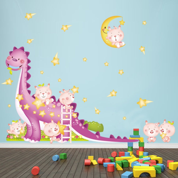 DIY Fashion Self Adhesive PVC Removable Wall Stickers / House Interior Decoration Pictures -- Cute Dinosaur, Size: 90cm x 60cm