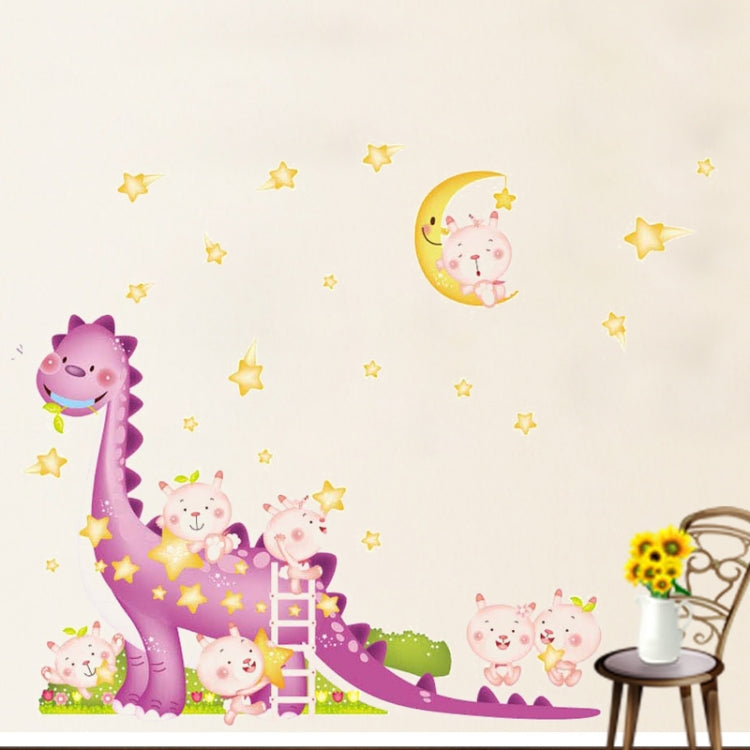 DIY Fashion Self Adhesive PVC Removable Wall Stickers / House Interior Decoration Pictures -- Cute Dinosaur, Size: 90cm x 60cm