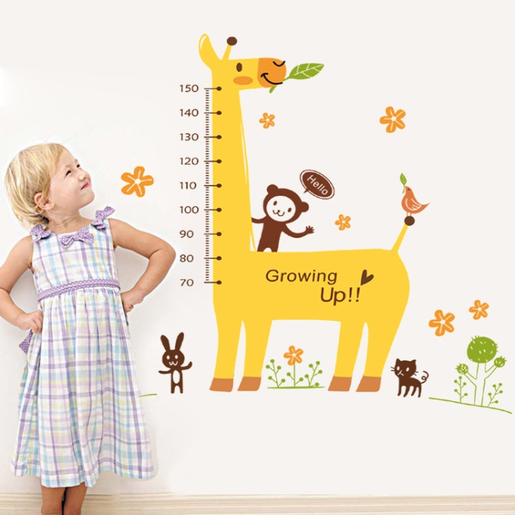 DIY Fashion Self Adhesive PVC Removable Wall Stickers / House Interior Decoration Pictures -- Giraffe Height Measure, Size: 90cm x 60cm